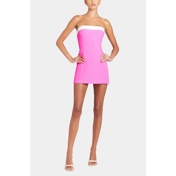 Amanda Uprichard Kerry Skort Romper in Aster & Ivory Large New Womens Dress - Picture 15 of 15